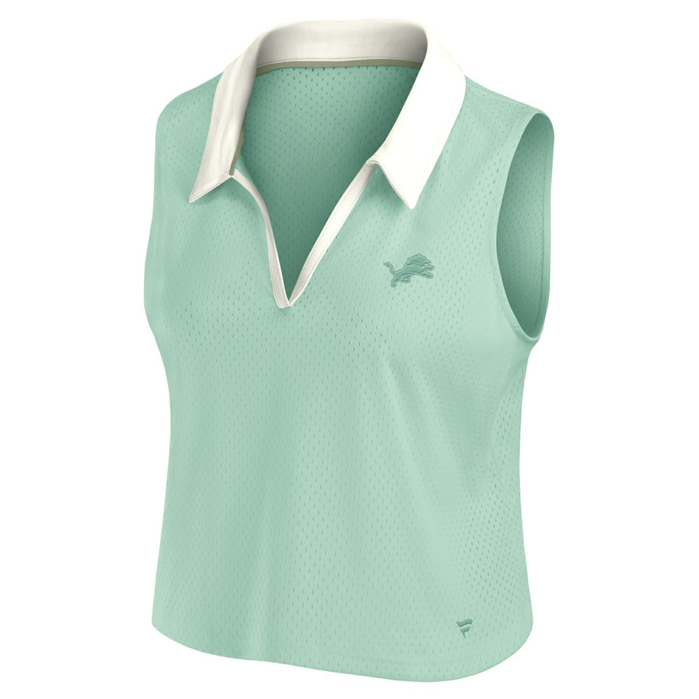 Detroit Lions Women's Studio Wellness V-Neck Tank Top Mint - Fanatics