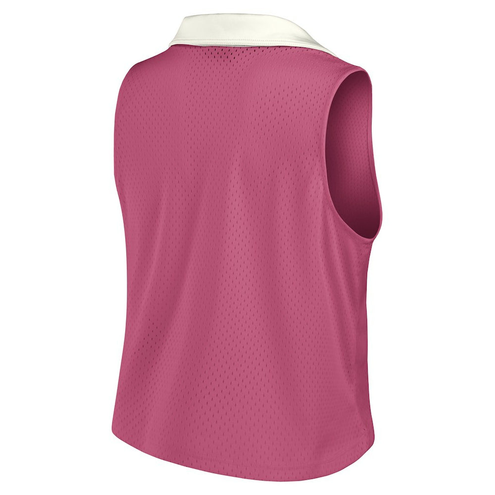 San Francisco 49ers Women's Studio Wellness V-Neck Tank Top Pink - Fanatics