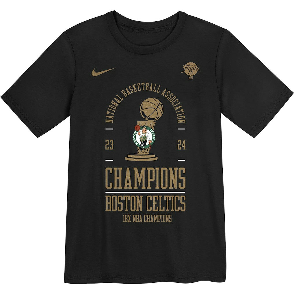 Nike - Boston Celtics Preschool 18-Time NBA Finals Champions Locker Room T-Shirt - Black