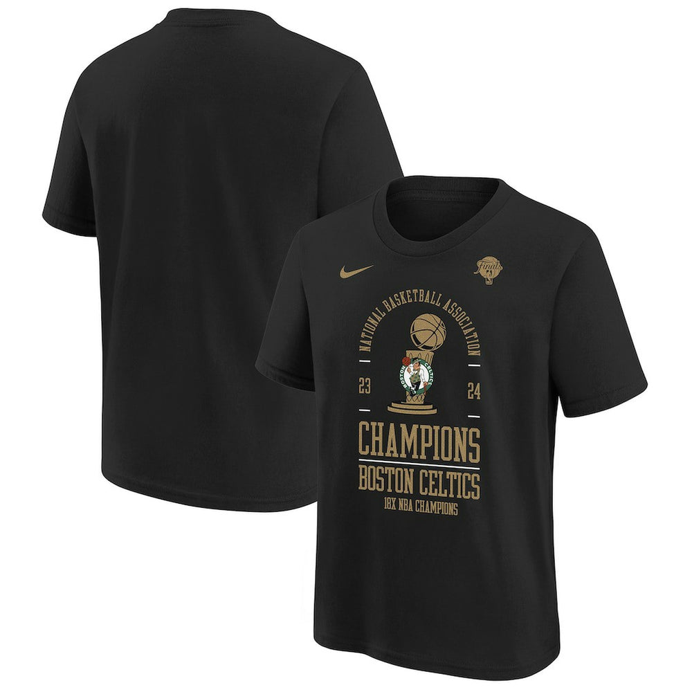 Nike - Boston Celtics Youth 18-Time NBA Finals Champions Locker Room T-Shirt - Black