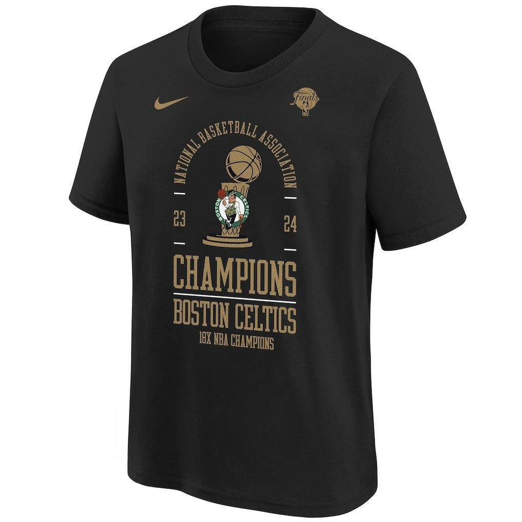 Nike - Boston Celtics Youth 18-Time NBA Finals Champions Locker Room T-Shirt - Black