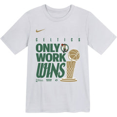 Nike - Boston Celtics Youth 2024 NBA Finals Champions Celebration Parade T-Shirt - White