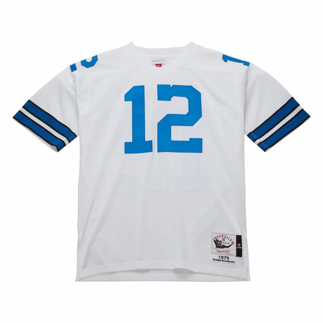 Roger Staubach Dallas Cowboys 1975 Authentic Throwback Retired Player Jersey White - Mitchell & Ness