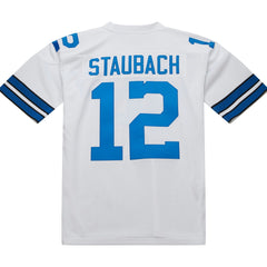 Roger Staubach Dallas Cowboys 1975 Authentic Throwback Retired Player Jersey White - Mitchell & Ness