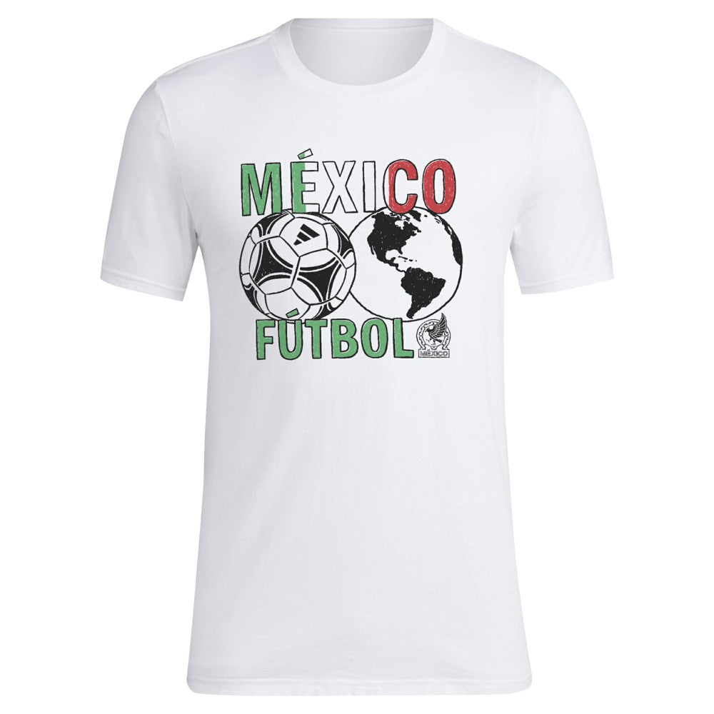 Adidas Mexico National Team Around The World T-Shirts - White