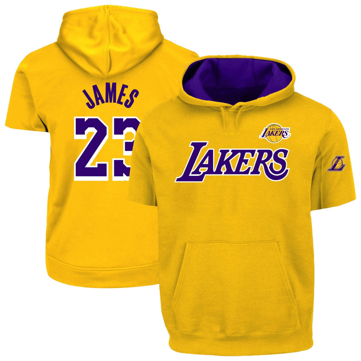 Fanatics - LeBron James Los Angeles Lakers Big & Tall Short Sleeve Hoodie - Gold
