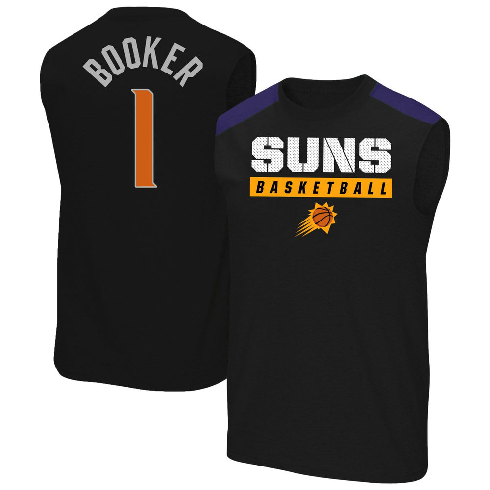 NBA - Devin Booker Phoenix Suns Profile Big & Tall Player Muscle Tank - Black