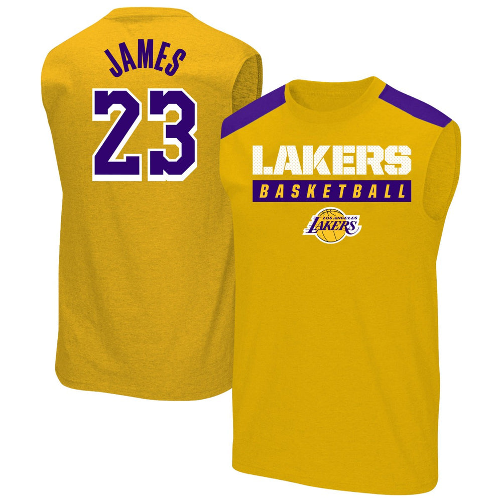 NBA - LeBron James Los Angeles Lakers Profile Big & Tall Player Muscle Tank - Gold
