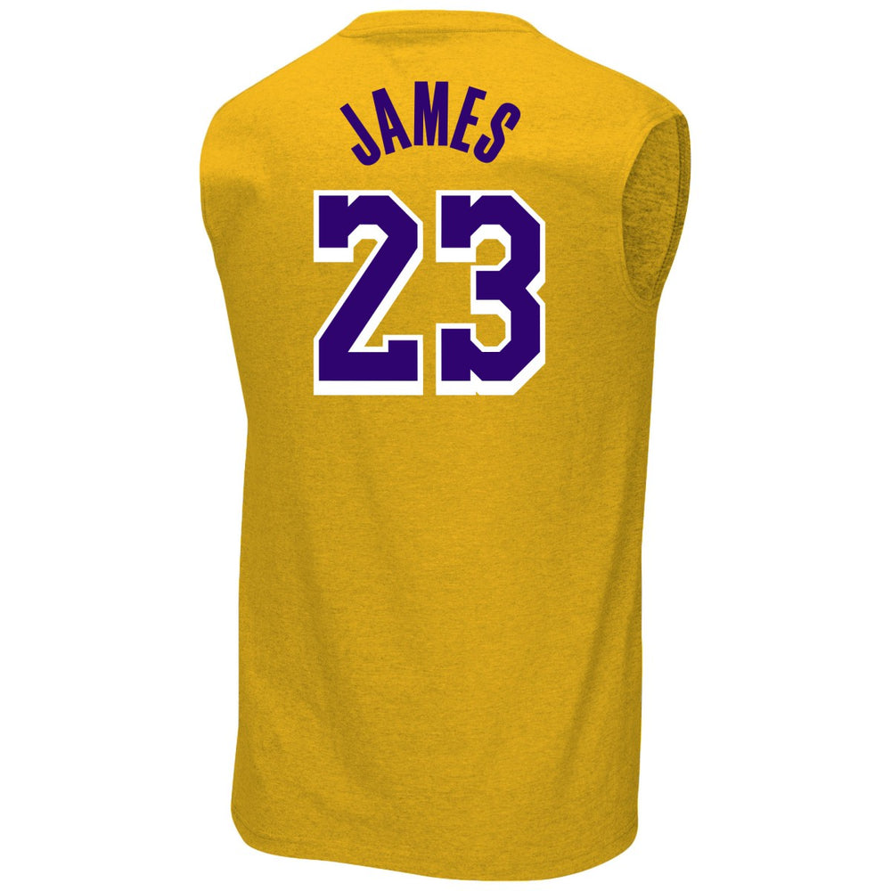 NBA - LeBron James Los Angeles Lakers Profile Big & Tall Player Muscle Tank - Gold
