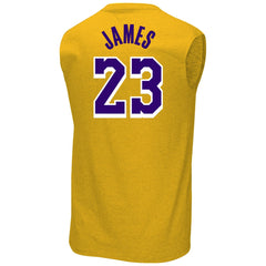 NBA - LeBron James Los Angeles Lakers Profile Big & Tall Player Muscle Tank - Gold