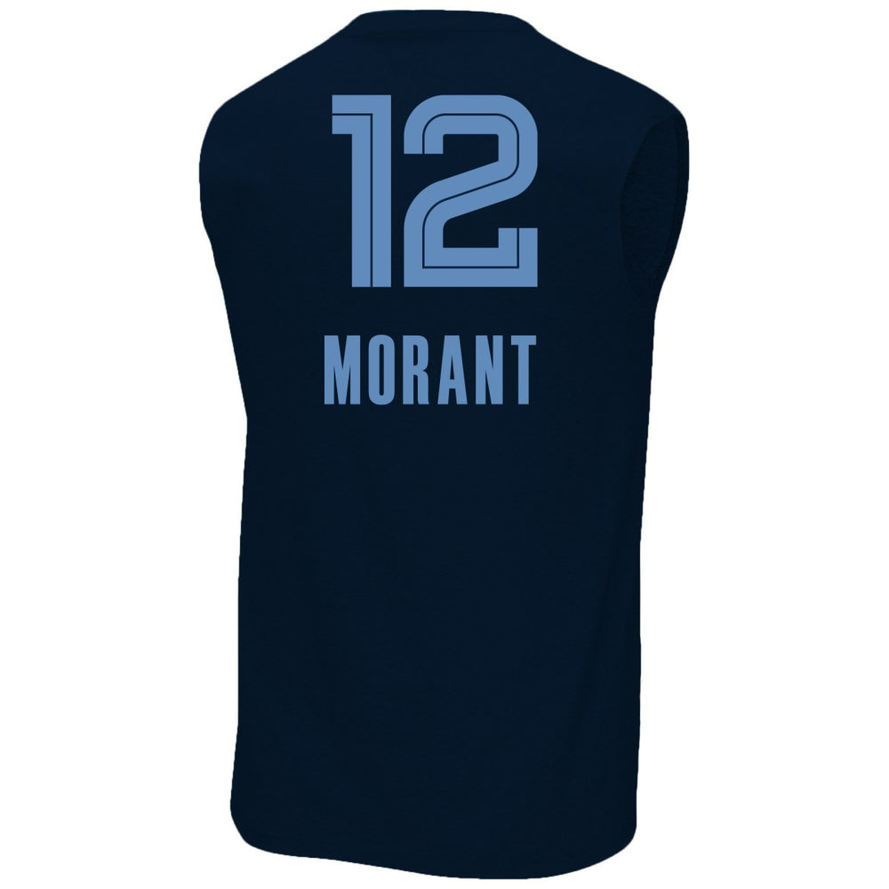 NBA - Ja Morant Memphis Grizzlies Profile Big & Tall Player Muscle Tank - Navy