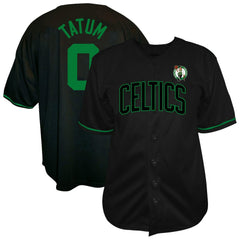 NBA - Jayson Tatum Boston Celtics Profile Big & Tall Name & Number Button-Up Jersey - Black
