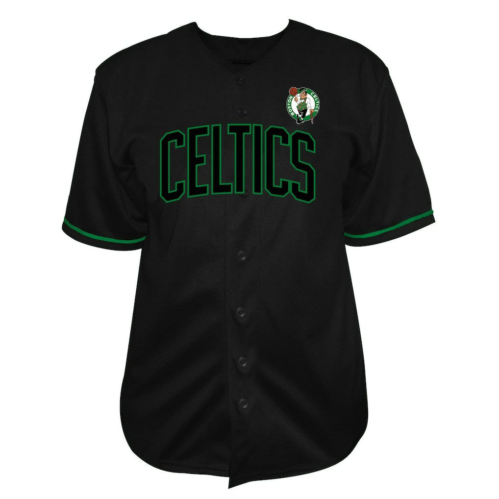 NBA - Jayson Tatum Boston Celtics Profile Big & Tall Name & Number Button-Up Jersey - Black