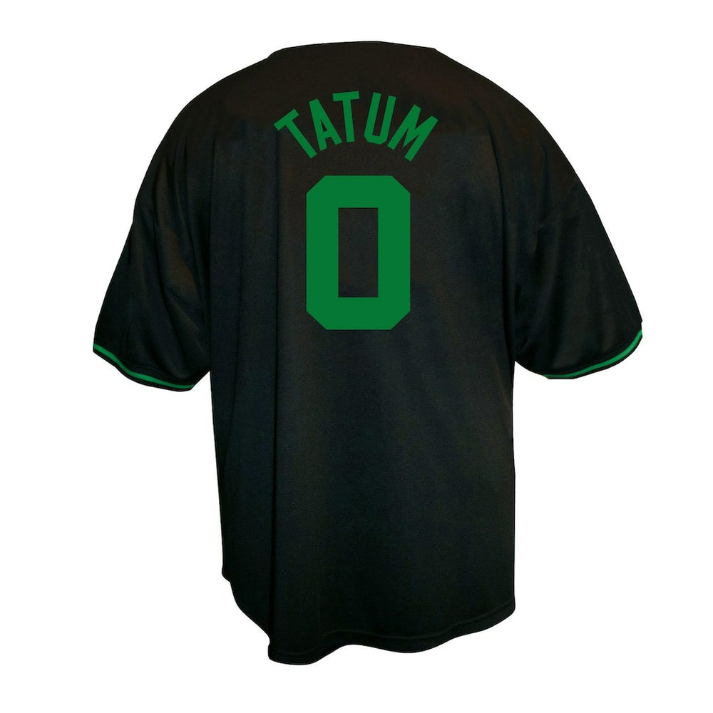 NBA - Jayson Tatum Boston Celtics Profile Big & Tall Name & Number Button-Up Jersey - Black
