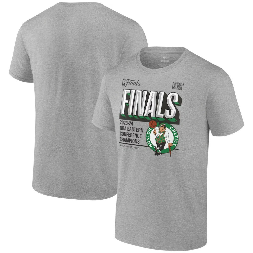 Fanatics - Boston Celtics 2024 Eastern Conference Champions Locker Room Big & Tall T-Shirt - Heather Gray