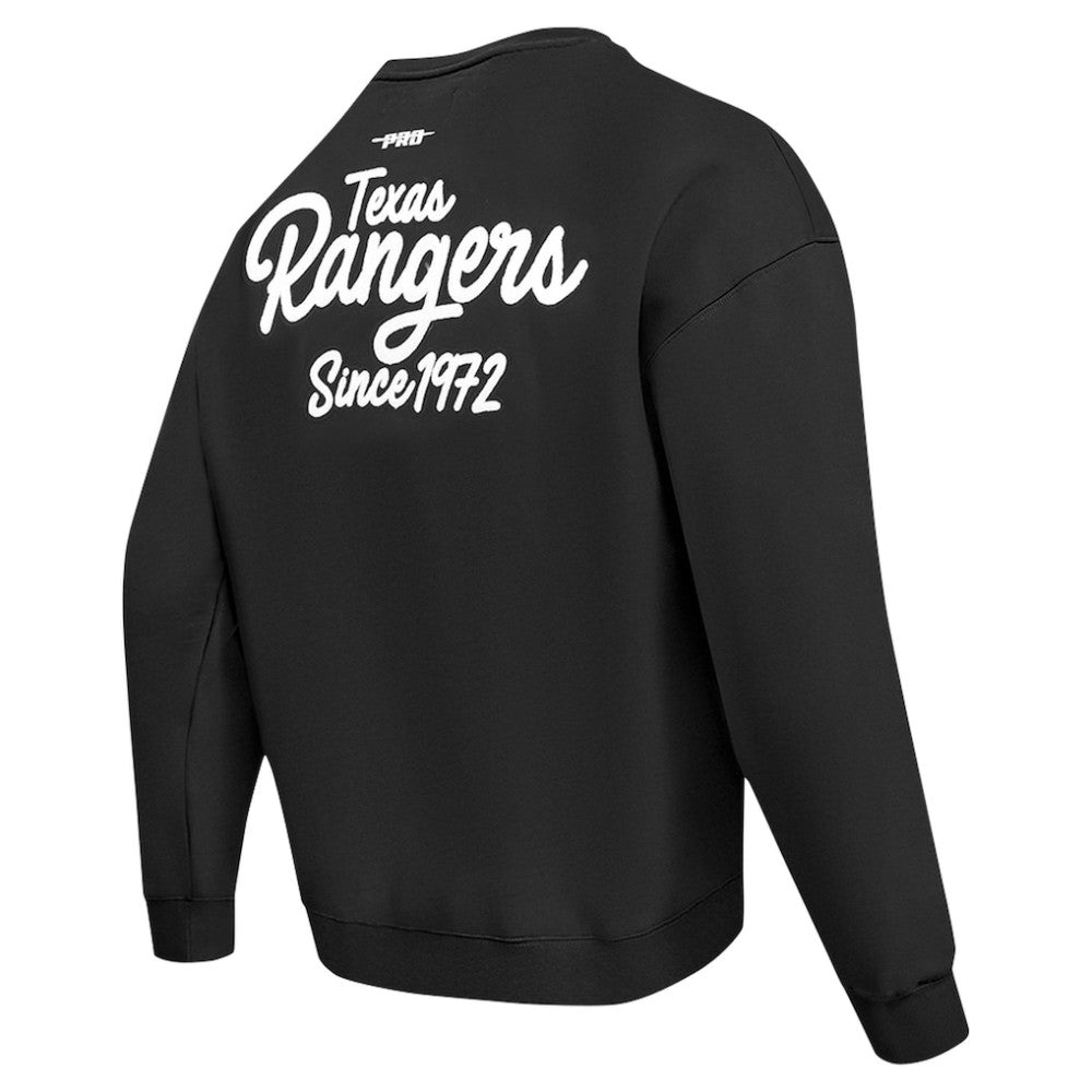 Texas Rangers Pro Standard Paint The City Dropped Shoulder Pullover Sweatshirt Sale