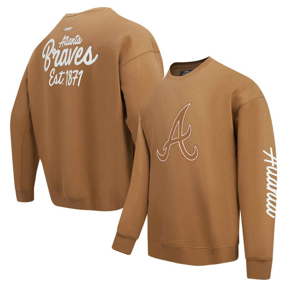Atlanta Braves Pro Standard Paint The City Dropped Shoulder Pullover Sweatshirt Near Me