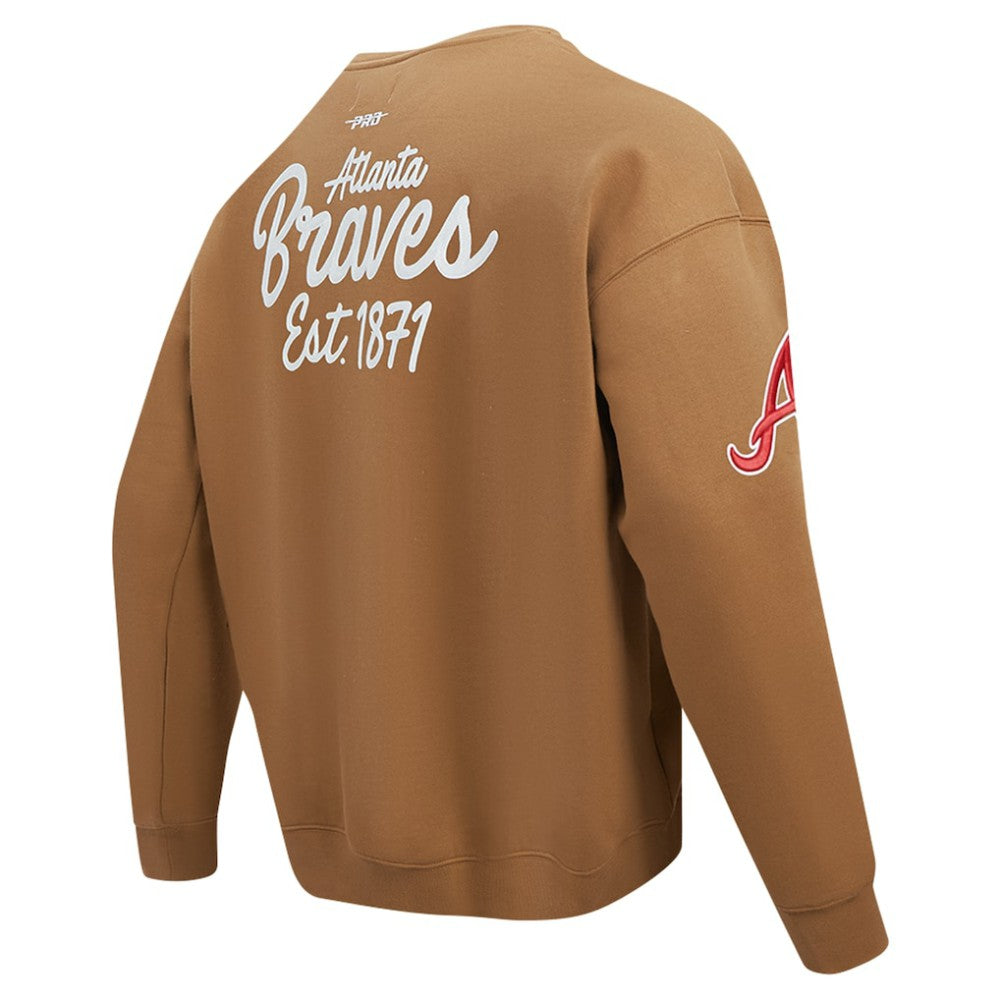 Atlanta Braves Pro Standard Paint The City Dropped Shoulder Pullover Sweatshirt Near Me