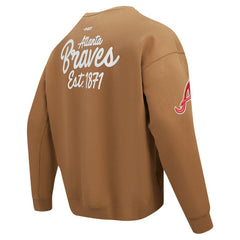 Atlanta Braves Pro Standard Paint The City Dropped Shoulder Pullover Sweatshirt Near Me