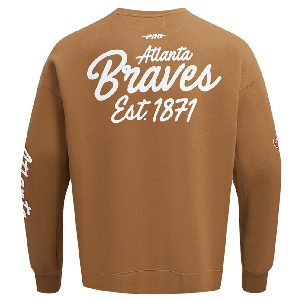 Atlanta Braves Pro Standard Paint The City Dropped Shoulder Pullover Sweatshirt Near Me