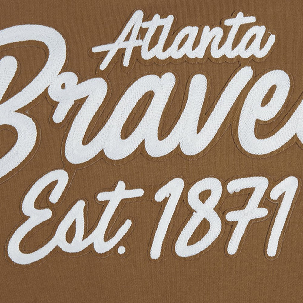 Atlanta Braves Pro Standard Paint The City Dropped Shoulder Pullover Sweatshirt Near Me