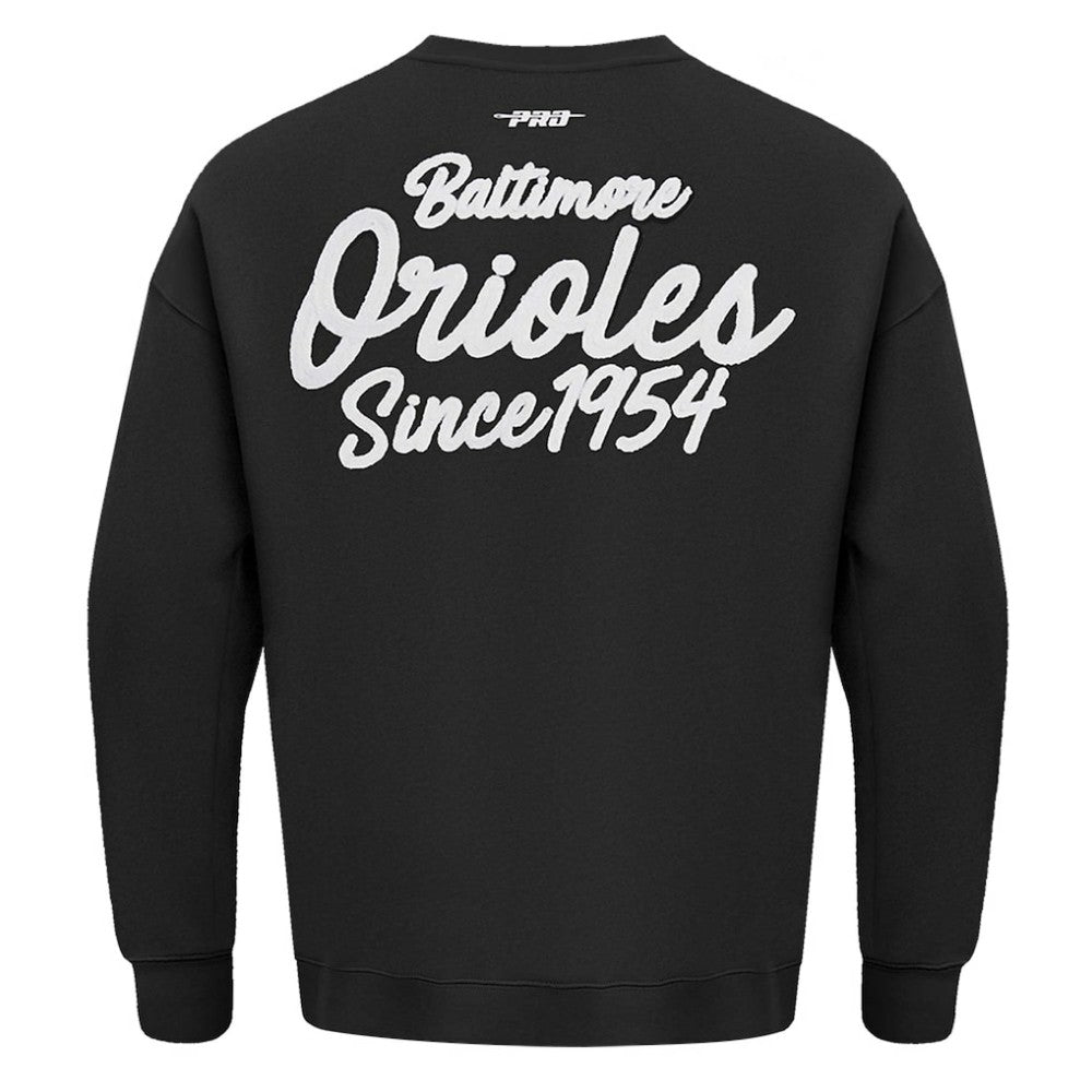 Baltimore Orioles Pro Standard Paint The City Dropped Shoulder Pullover Sweatshirt Lifestyle