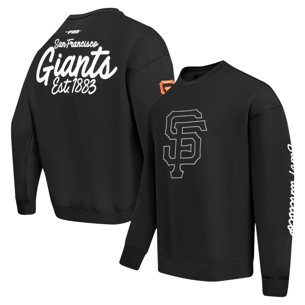 San Francisco Giants Pro Standard Paint The City Dropped Shoulder Pullover Sweatshirt Lifestyle