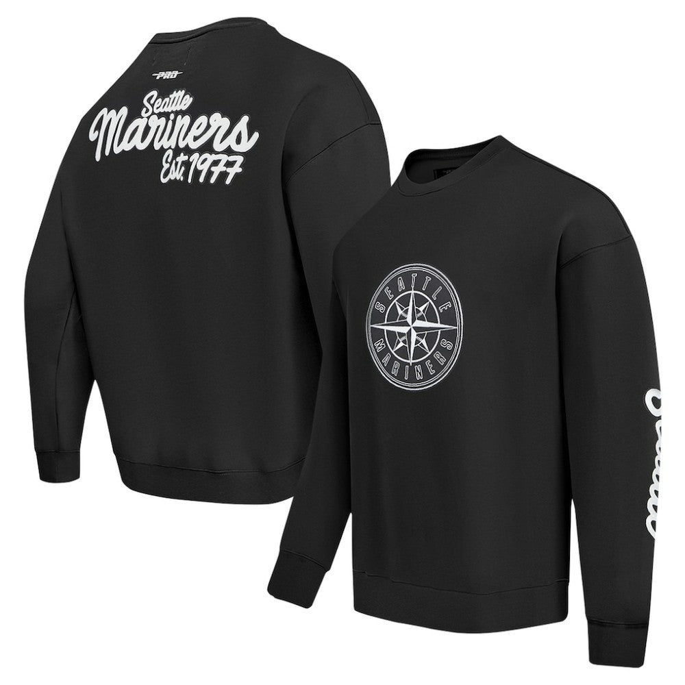 Seattle Mariners Pro Standard Paint The City Dropped Shoulder Pullover Sweatshirt for sale