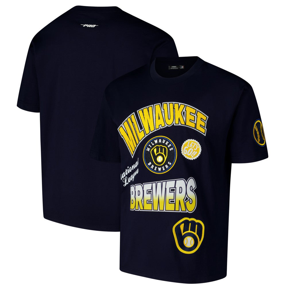 Milwaukee Brewers Pro Standard Turn It Up Dropped Shoulder T-Shirt Online