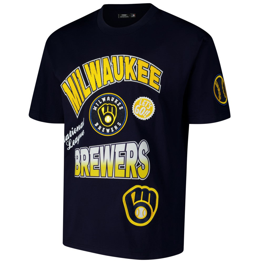 Milwaukee Brewers Pro Standard Turn It Up Dropped Shoulder T-Shirt Online