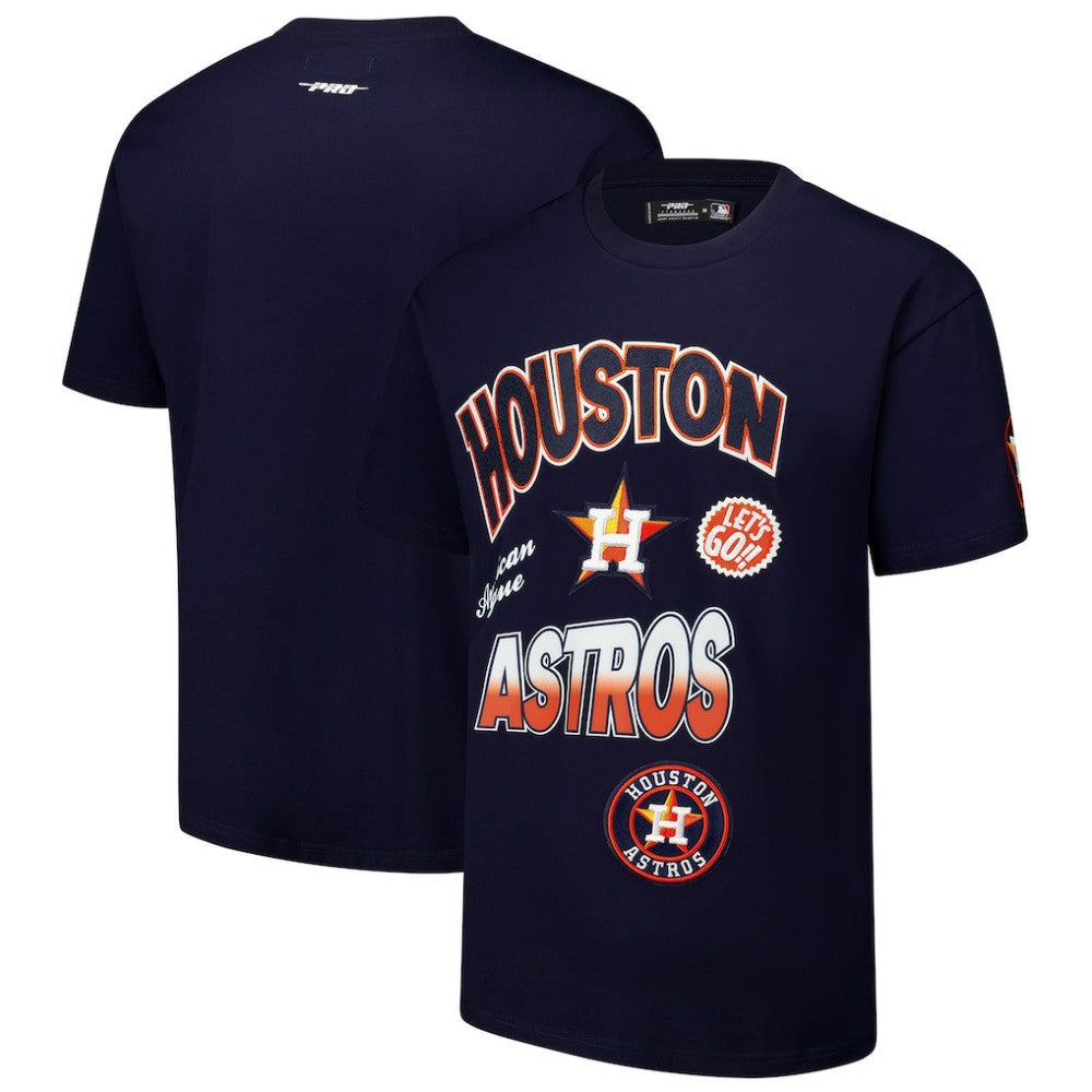 Houston Astros Pro Standard Turn It Up Dropped Shoulder T-Shirt On Sale
