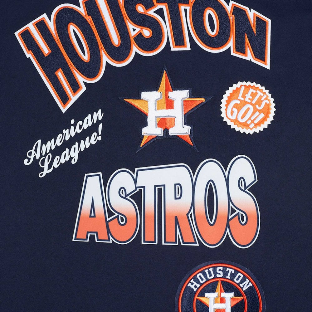 Houston Astros Pro Standard Turn It Up Dropped Shoulder T-Shirt On Sale