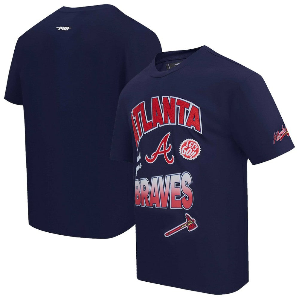 Atlanta Braves Pro Standard Turn It Up Dropped Shoulder T-Shirt On Sale