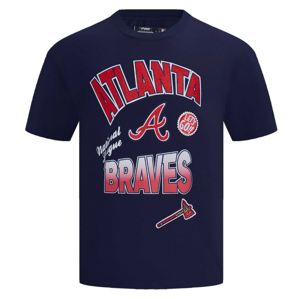 Atlanta Braves Pro Standard Turn It Up Dropped Shoulder T-Shirt On Sale