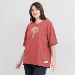 Philadelphia Phillies Fanatics Women's Oversized Elements Raw Edge Future Ground T-Shirt Online