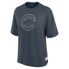 Chicago Cubs Fanatics Women's Oversized Elements Raw Edge Future Ground T-Shirt Sale
