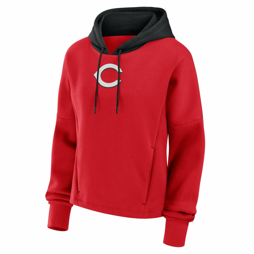 Cincinnati Reds Fanatics Women's Oversized Legacy Favorite Spectator Pullover Hoodie Lifestyle