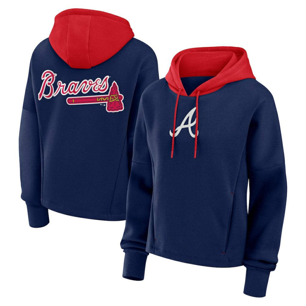 Atlanta Braves Fanatics Women's Oversized Legacy Favorite Spectator Pullover Hoodie On Sale
