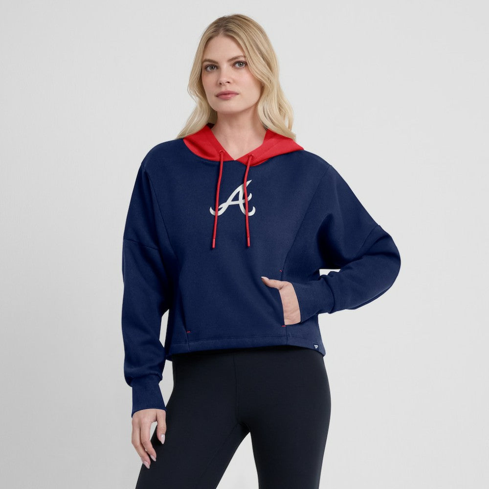 Atlanta Braves Fanatics Women's Oversized Legacy Favorite Spectator Pullover Hoodie On Sale