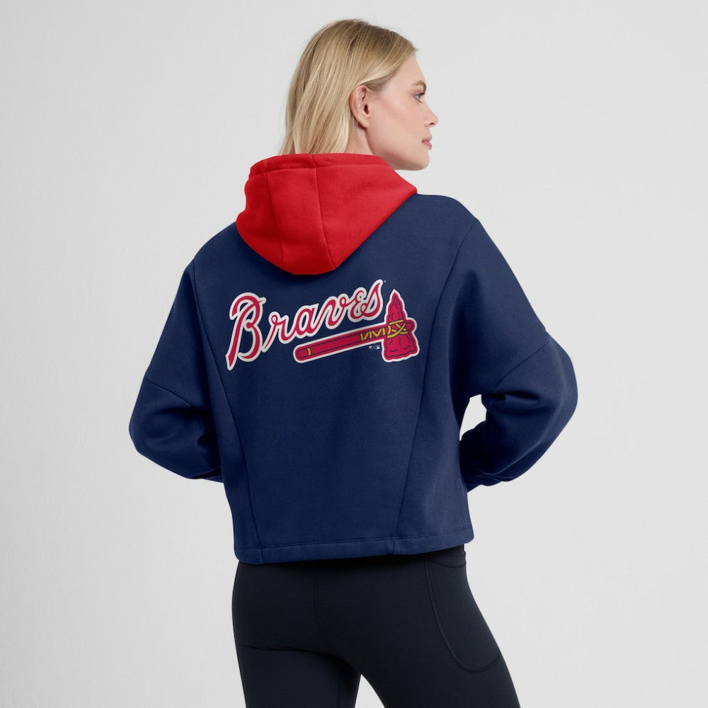 Atlanta Braves Fanatics Women's Oversized Legacy Favorite Spectator Pullover Hoodie On Sale