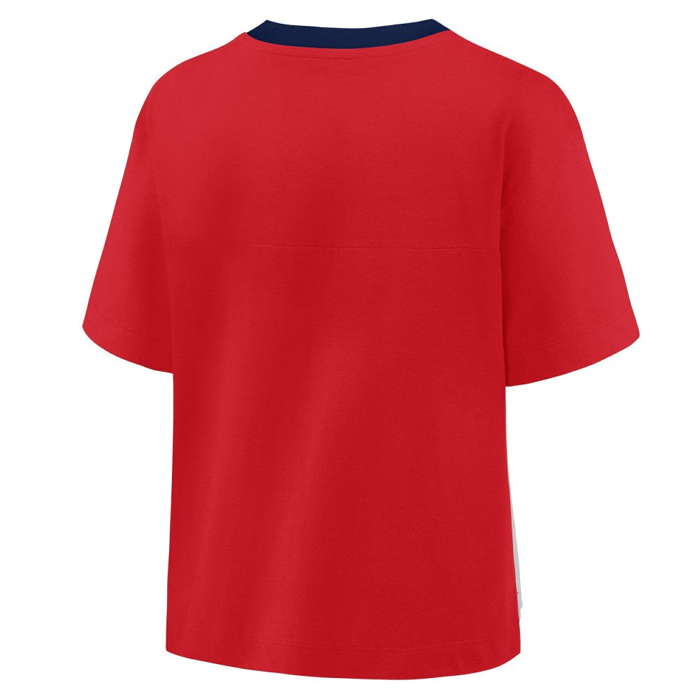 St. Louis Cardinals Fanatics Oversized Race To Win V-Neck T-Shirt On Sale