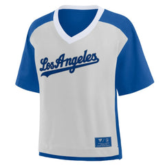 Los Angeles Dodgers Fanatics Oversized Race To Win V-Neck T-Shirt Clearance