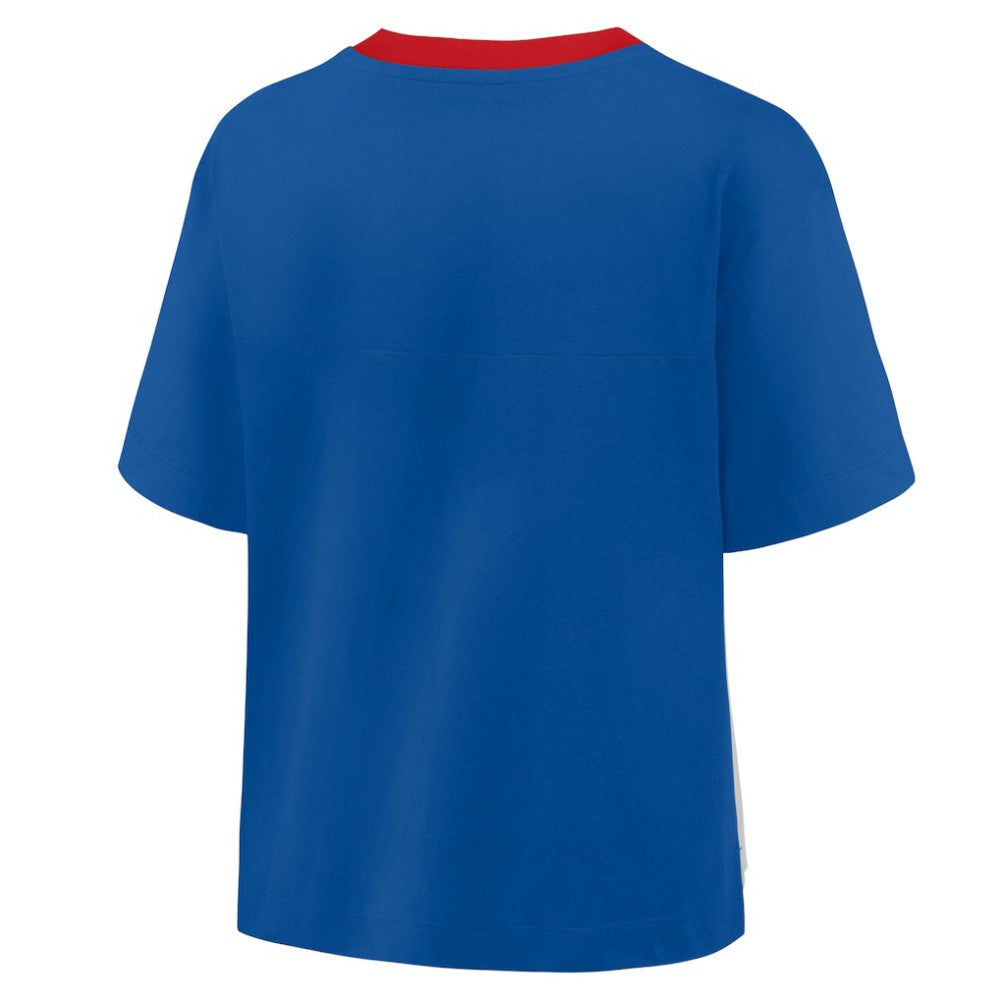 Chicago Cubs Fanatics Oversized Race To Win V-Neck T-Shirt for sale