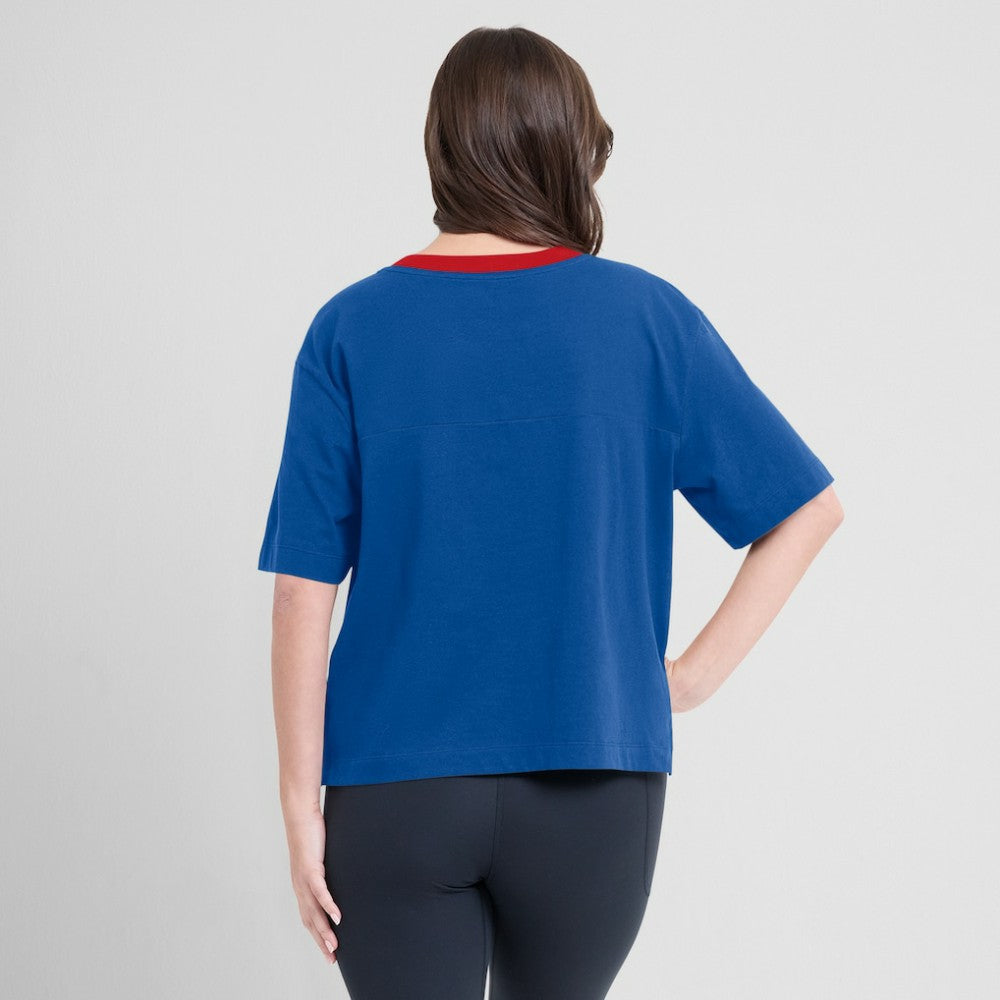 Chicago Cubs Fanatics Oversized Race To Win V-Neck T-Shirt for sale