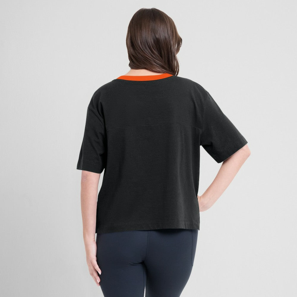 Baltimore Orioles Fanatics Oversized Race To Win V-Neck T-Shirt On Sale