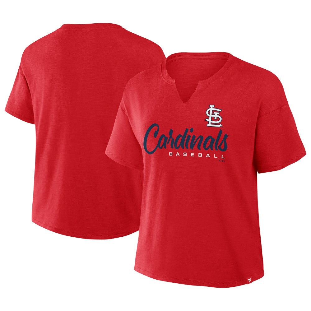 St. Louis Cardinals Fanatics Women's Fan Fave Stadium Slub Boxy T-Shirt Lifestyle