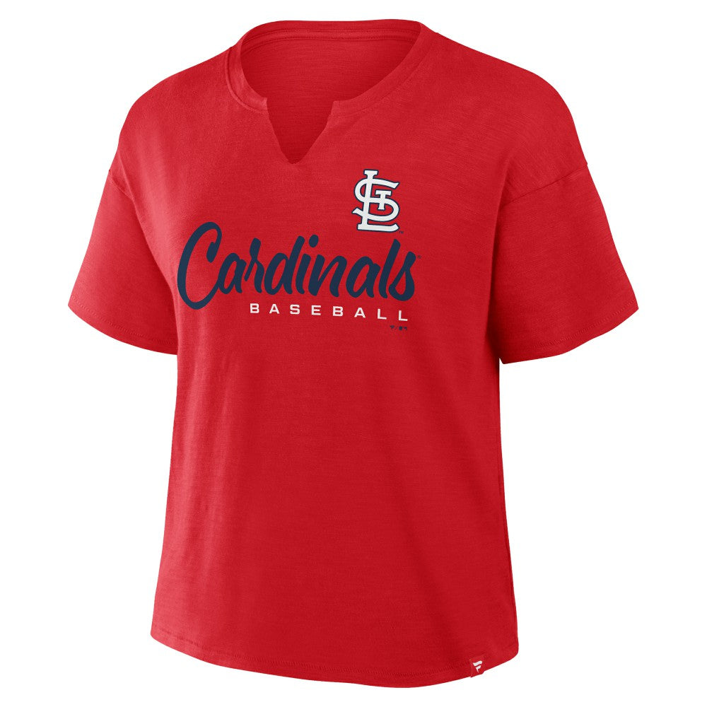St. Louis Cardinals Fanatics Women's Fan Fave Stadium Slub Boxy T-Shirt Lifestyle