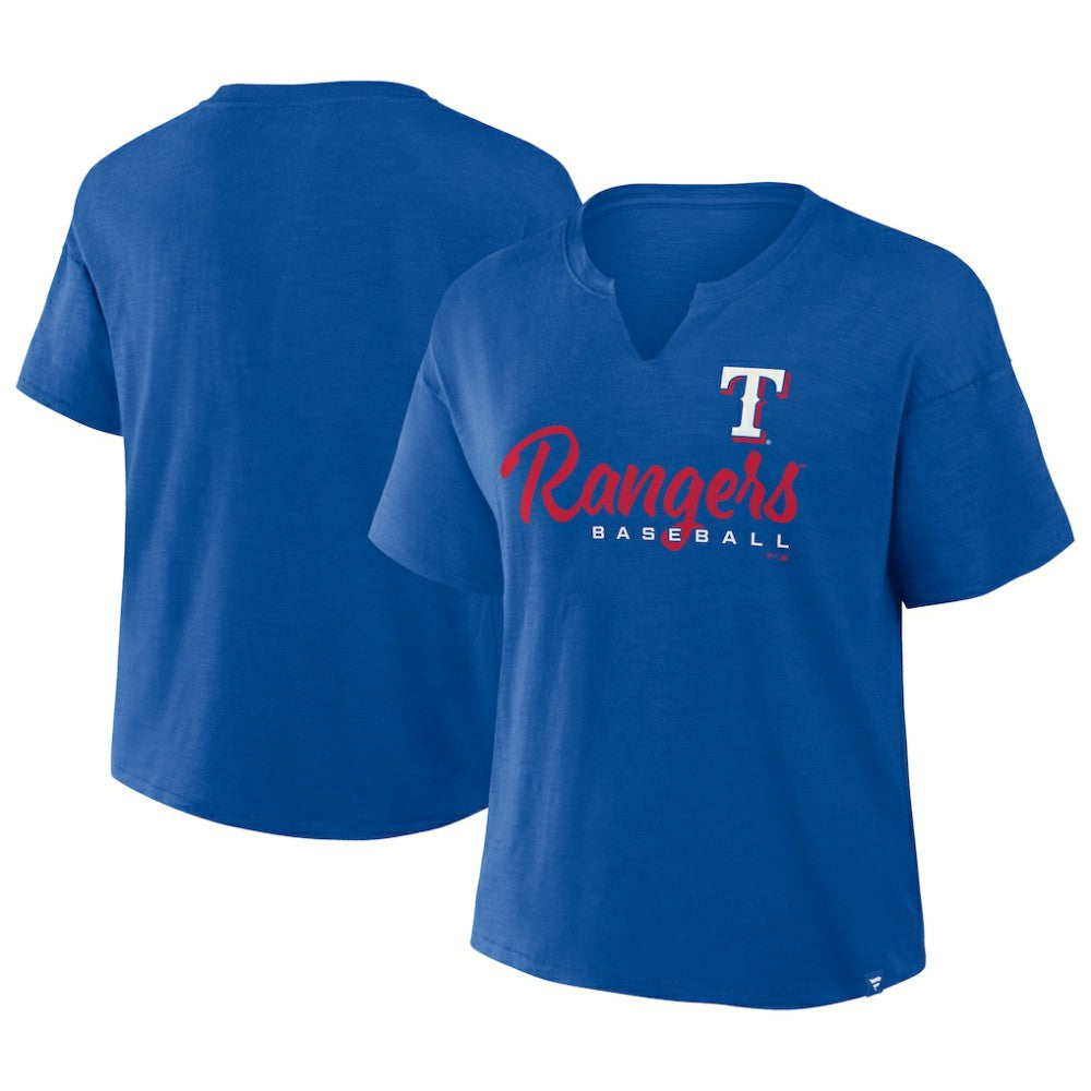 Texas Rangers Fanatics Women's Fan Fave Stadium Slub Boxy T-Shirt discount