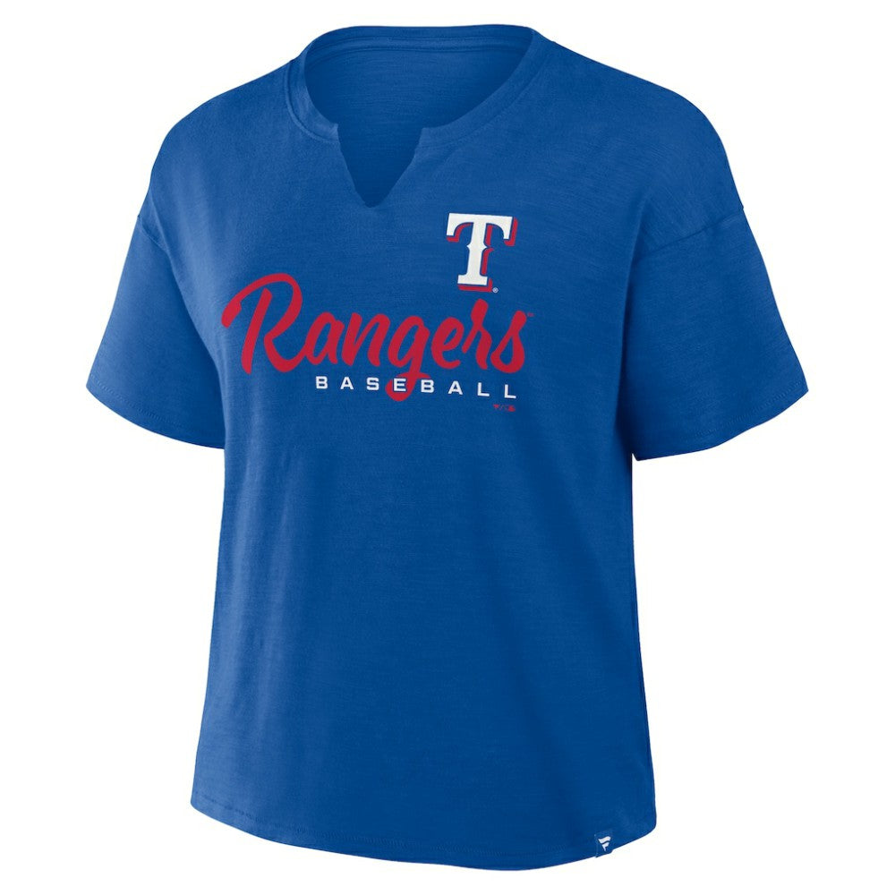 Texas Rangers Fanatics Women's Fan Fave Stadium Slub Boxy T-Shirt discount