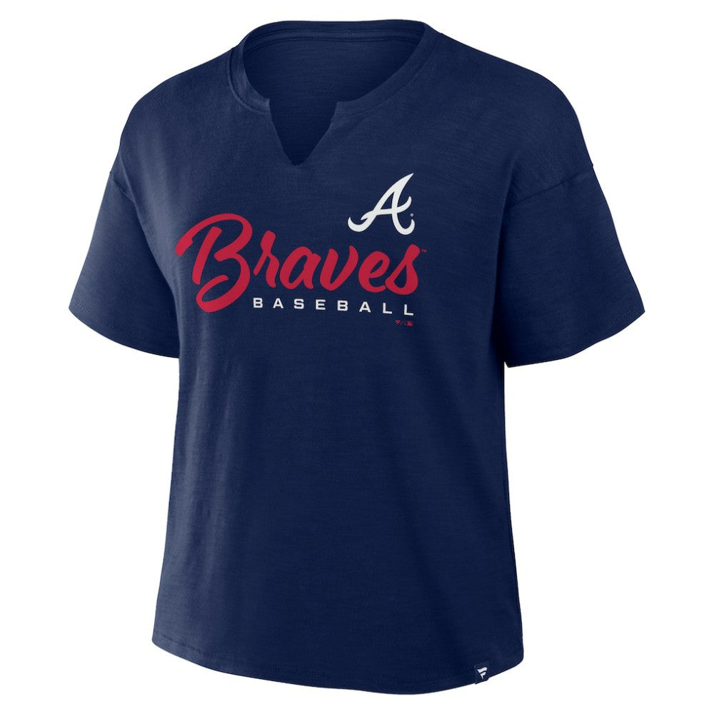 Atlanta Braves Fanatics Women's Fan Fave Stadium Slub Boxy T-Shirt Lifestyle